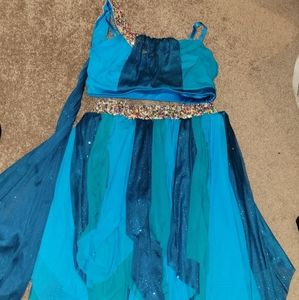 Shades of blue, dance out fit